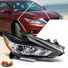 For 16-18 Nissan Altima Right Side OE Style Projector Headlight Chrome/Amber