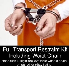Transport Restraint KIT Rigid-Boxed Chain Handcuffs Including Waist Chain