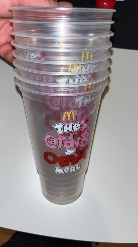 Cardi B and offset original large mcdonalds cups