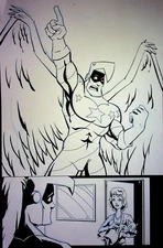 Supermansion 2017 #2C Original MATT HEBB Hand-Drawn Interior Titan Comics Page