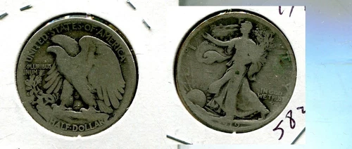 1919 D WALKING LIBERTY SILVER HALF DOLLAR GOOD 5822S