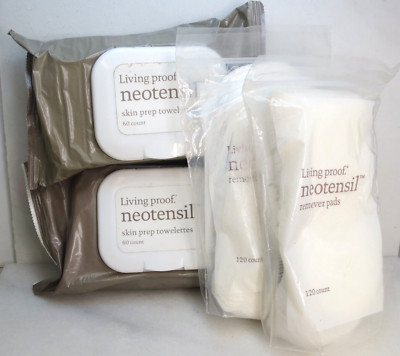 LIVING PROOF NEOTENSIL SKIN PREP TOWELETTES 2PCS  & REMOVER PADS 2PCS