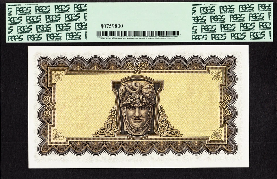 Ireland Lady Lavery 5 Pounds Dated 5-9-1975 Pick-65c Choice UNC PCGS 64 - Image 2 of 2