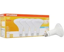 Sylvania BR30 LED Flood Light Bulb, 100W 4 Pack