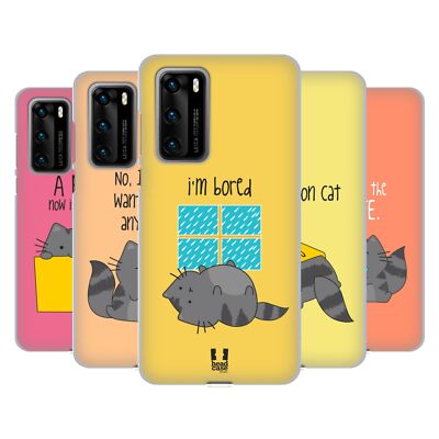 HEAD CASE DESIGNS WILBUR THE CAT SOFT GEL CASE FOR HUAWEI PHONES 4