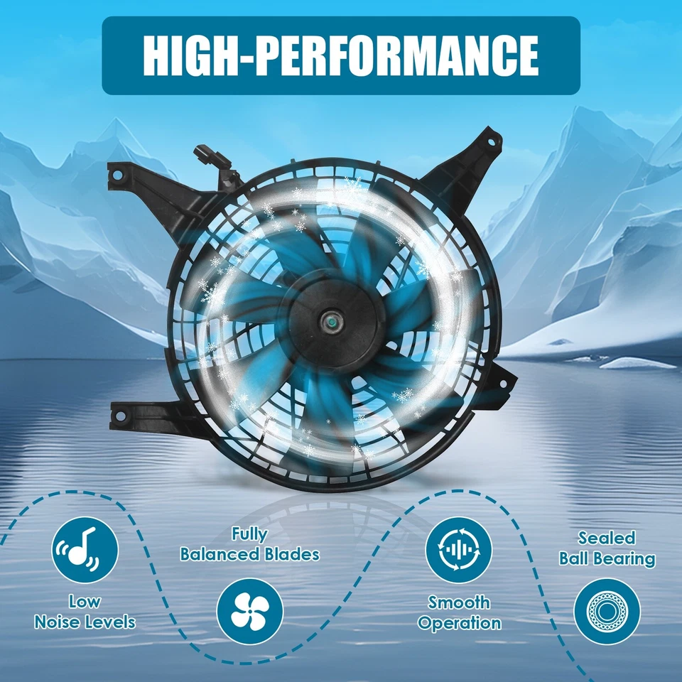 Conjunto de ventilador de refrigeración del radiador para Mitsubishi Montero MR360801 2001 2002 2003 Foto 4 de 4