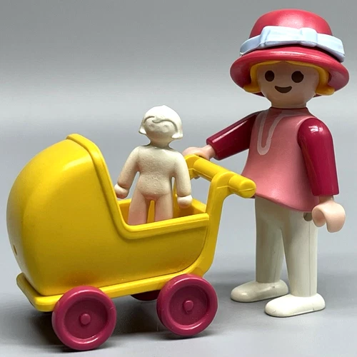 Playmobil Victorian Girl Yellow Stroller Doll Female Child Figure Kid Dollhouse