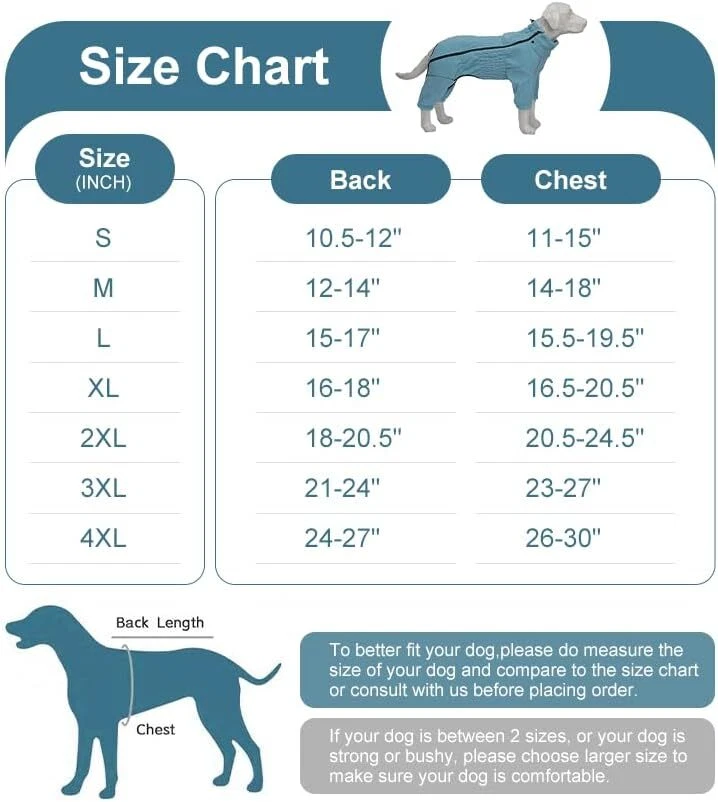 Warm Dog Coat, Windproof 4 Legged Dog Fleece Pajamas for Small Medium Large Dogs - Image 2 of 4