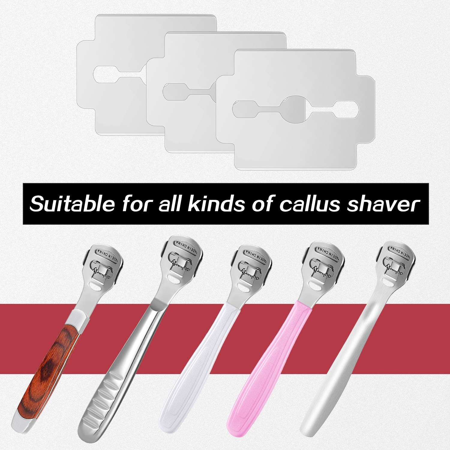 Durable Stainless Steel Callus Shaver Blades - 50 Pieces for Perfect Trimming
