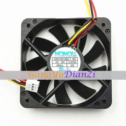 G6015S12B2 BA 3-Wire Cooling Fan DC12V 0.070A 60*60*15mm FIT Samsung DLP TV - Afbeelding 1 van 2