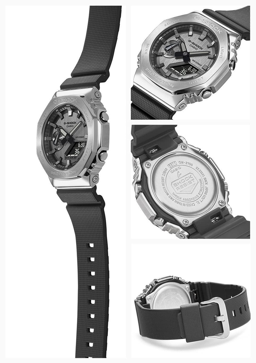 CASIO G-SHOCK GM-2100-1AJF Silver Metal Case Series Analog Digital