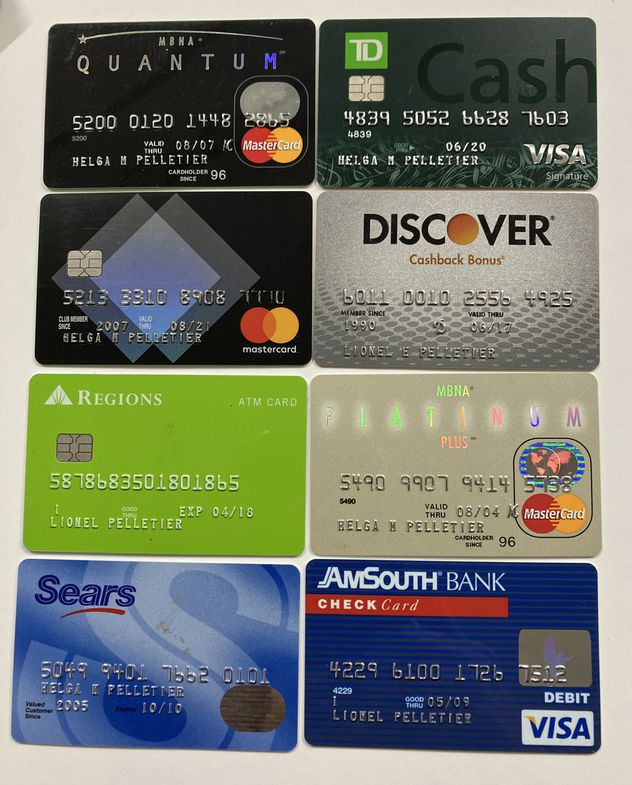 Lot Of 8 Obsolete Expired Credit Cards Mbna Etc eBay