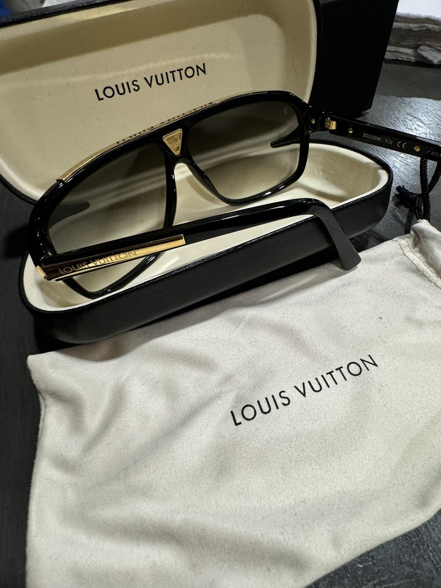 LOUIS VUITTON EVIDENCE SUNGLASSES Z0350W BLACK FRAME WITH GOLD