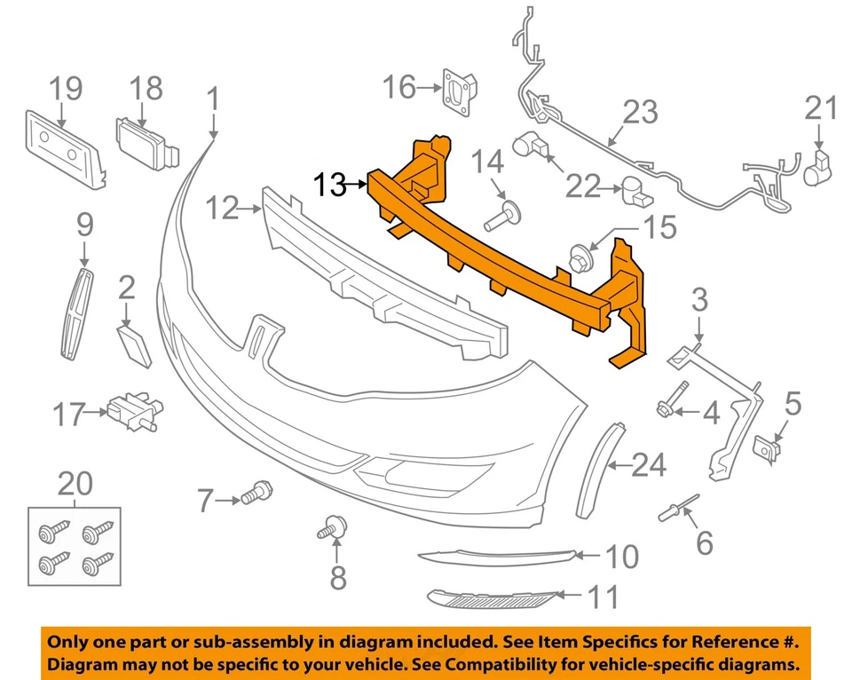 Used Front Bumper Assembly Front fits: 2015 Lincoln Mkz w/o automatic park Front Foto 3 de 4