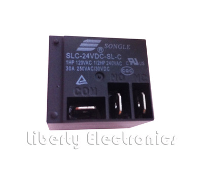 New Relay 5 Pin 24V by 30 Amper - model: SLC-24VDC-SL-C