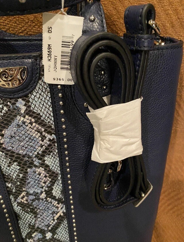 BOLSO DE MANO BANDOLERA JOHNNY TALL MARRÓN BASTANTE RESISTENTE BRIGHTON NUEVO CON ETIQUETAS Foto 3 de 4