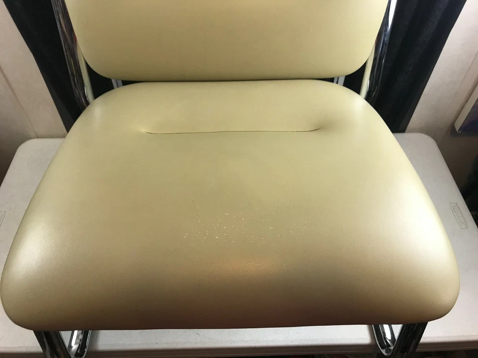 vintage Steelcase Grand Rapids MI 1984 Chrome Tubular Chair 30" x 29" x 25 1/2" - Image 3 of 4