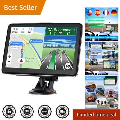 Reliable Vehicle GPS Navigator 7-Inch with Voice Alerts & Free Lifetime Updates