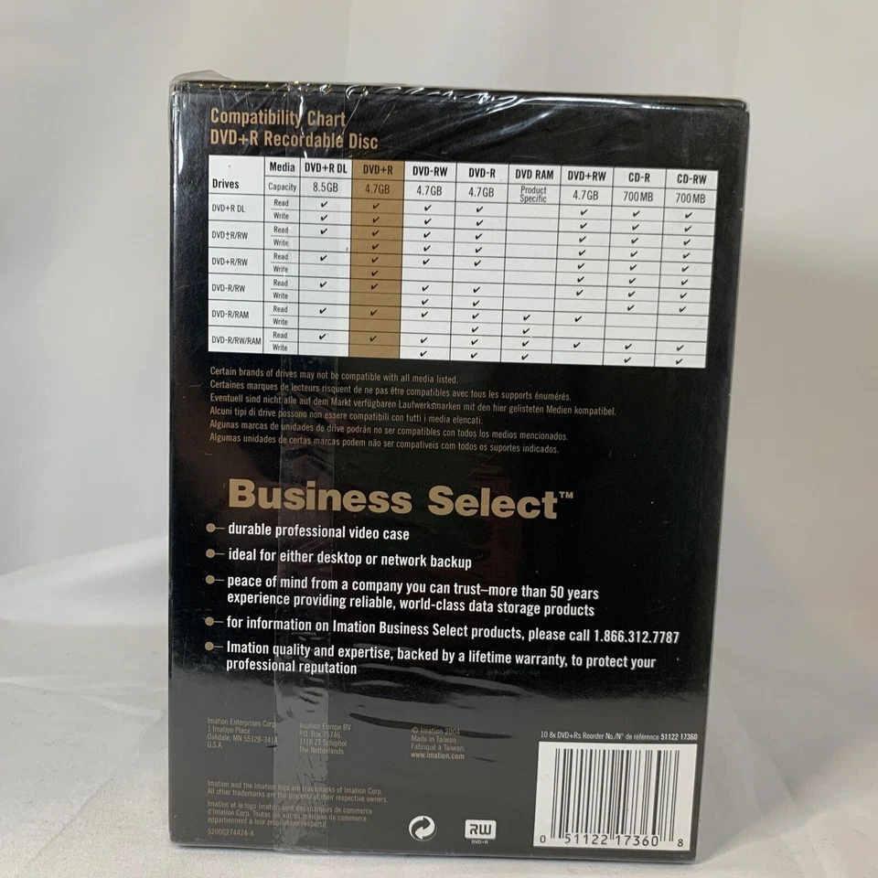 Imation Busines Select DVD+R - 10 DVD's plus video cases 4.7GB - Image 3 of 4