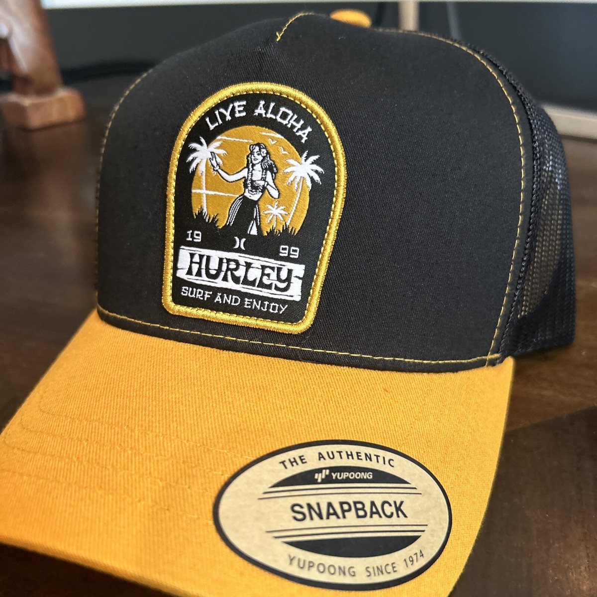 Hurley Black Live Aloha Trucker Hat MSRP $30 Hawaii | eBay