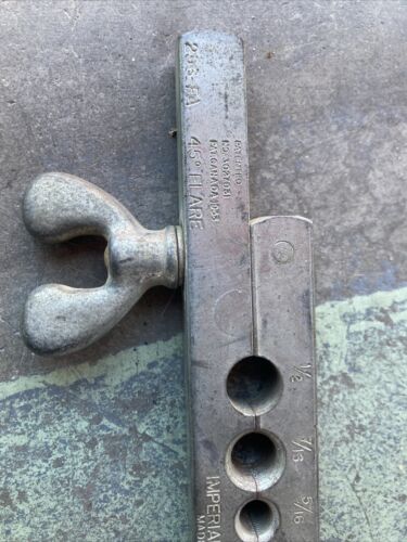 Imperial Eastman USA No. 296-FA Vintage 45 Degree Flaring Tool 1/2 7/16 5/16 1/4 - Picture 2 of 4