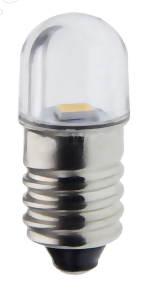 LED Bulb E10 Screw 4.5V 70mA 0.315W 100 Lumen 50k Hr Reversible-Pol WarmWhite US - Image 4 of 4