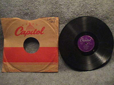 78 RPM 10'' Record Ray Anthony My Concerto & I'll Remember April Capitol 1835