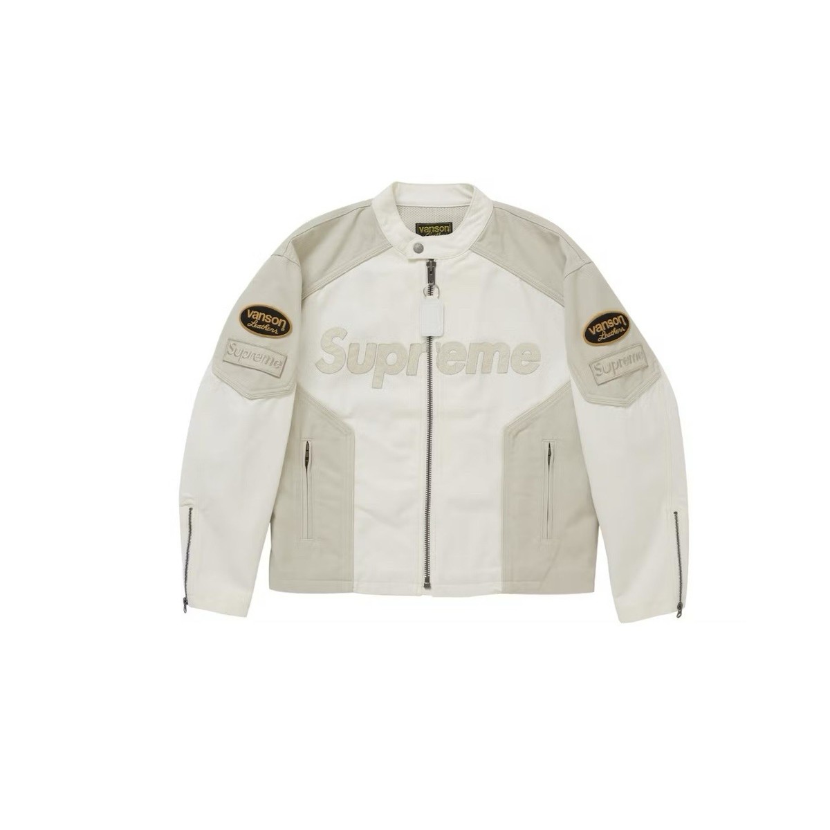 In-Hand Supreme Vanson Leathers Cordura Cotton Jacket White