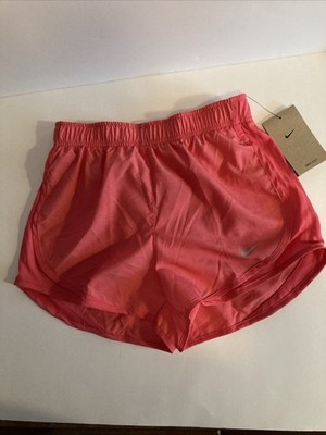 Nike Womens Dri-FIT Tempo Running Shorts Brief Lined  Sz XS NWT Coral