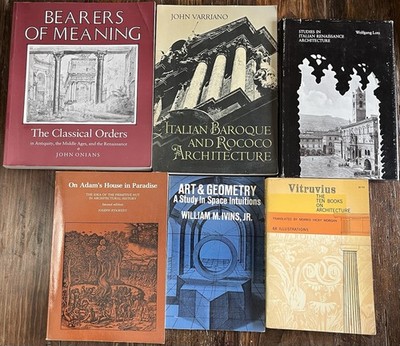 CLASSICAL ARCHITECTURE Architectural History Studies 6 Books Lot Collection