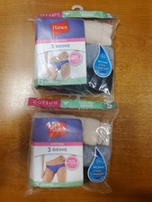 2 Packs of 3: Hanes Cotton Bikini Underwear Women's Size 5  0C-3284 