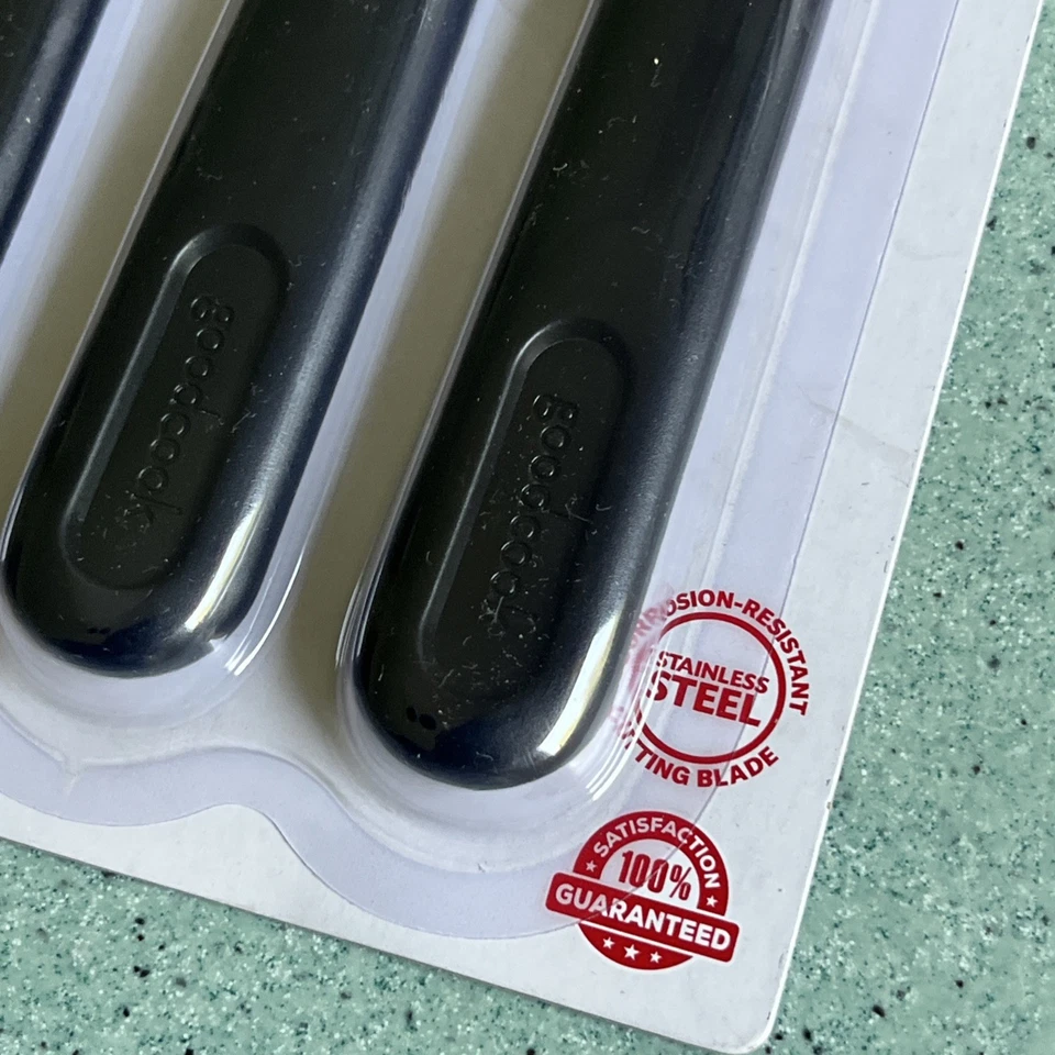 Juego de cuchillos utilitarios Goodcook de 3 piezas cubiertos de cocina cáscara dentada rebanada casco Foto 2 de 4