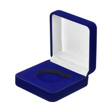 Challenge Coin Display Case, 38mm Velvet Coin Boxes for Gift, Blue/White