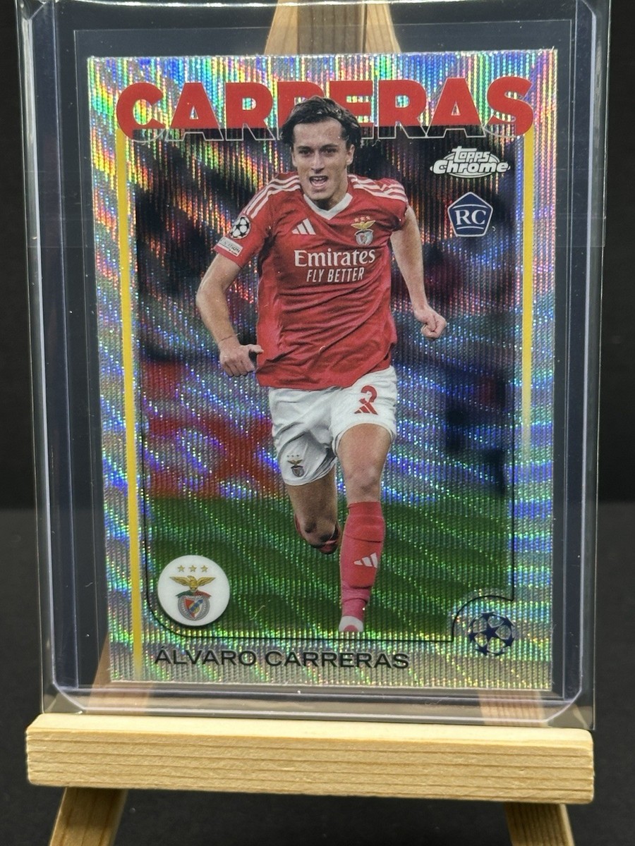 2024-25 Topps Chrome UEFA Alvaro Carreras Wave Refractor RC