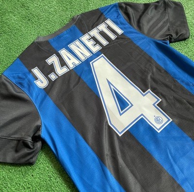 Nike Inter Milan #4 J. Zanetti 2012/13 Home Football Kit (S) | eBay