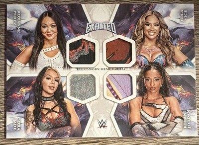 2025 Topps Exalted WWE - Quad Relics Cora Jade, Roxanne Perez, Lola Vice Kelani