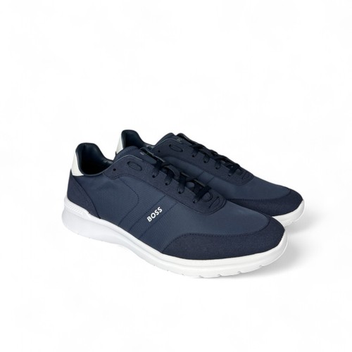 Trainers BOSS Mens Dark Blue Casual Sneakers With Logo Extreme Runn - Size 9 - Picture 4 of 6