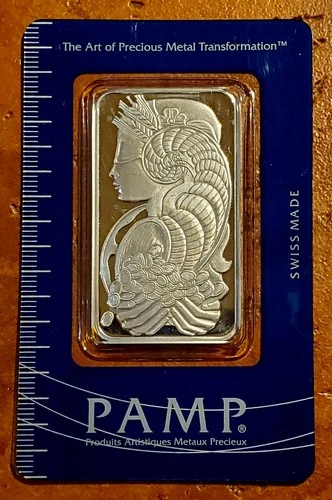 1 Oz Silver Bullion Bar ~ Pamp Suisse ~ NO RESERVE!
