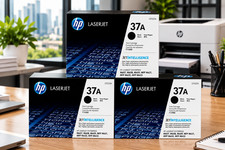   HP 37A Black Standard Yield Toner Cartridge CF237A , Pack of 3 SEALED BOX  