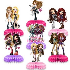 Centros de mesa Bratz niñas nido de abeja decoración para fiesta de cumpleaños
