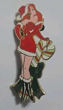 Disney Shopping Jessica Rabbit Santa's Helper Jumbo Pin LE 400 Candy Cane 