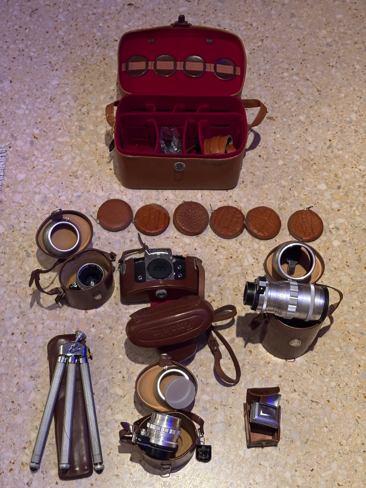 Exakta Varex Vintage Camera Set + Steinheil 55mm f1.9 Lens, Tripod & Accessories
