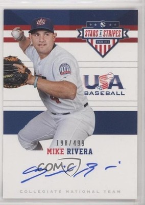 2017 USA Baseball Stars & Stripes CNT Signatures /499 Mike Rivera #18 Auto 0a2