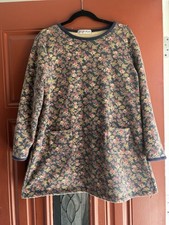 Vintage Fleece Lined Shirt Dress Floral 90s HSJP-Fashion Oversized OS