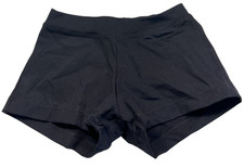 Capezio Dance Shorts Women XS Black Boy Cut Lowrise Stretch Team Basics TB113