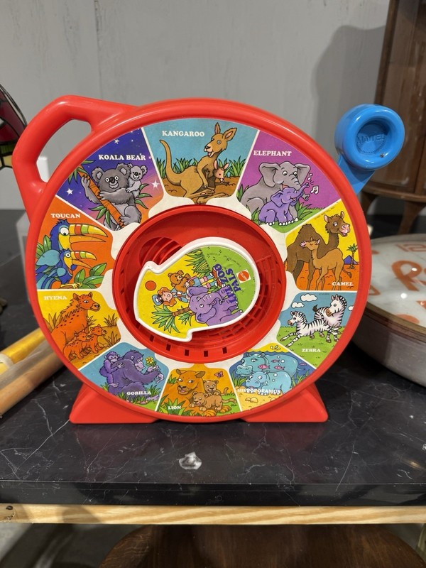 Vintage Li'l Zoo Pals Jungle Animals See 'n Say Red Orange Full Size 1991 Works