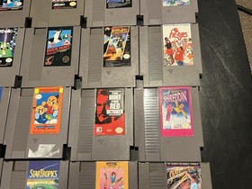 Nintendo NES 24 Different Game Lot-Super Mario-Tetris-Donkey Kong-Jaws-Untested
