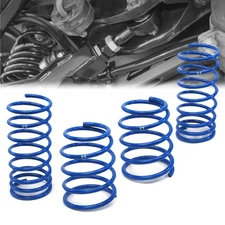 Manzo Blue 2" Drop Race Sport Lowering Spring For 97-02 Escort / 98-02 ZX2 2.0L