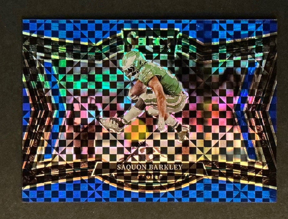 2024 Panini Select Saquon Barkley Field Level Blue Prizm /75 #492 Eagles Iconic!