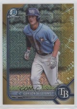 2022 Bowman Chrome Mega Box Gold Mojo Refractor 7/50 Carson Williams 0c6